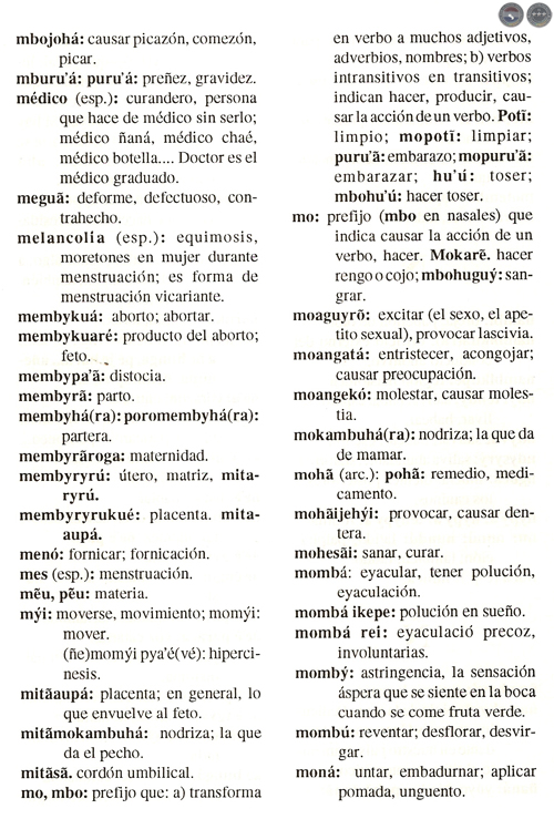 DICCIONARIO MÉDICO GUARANÍ – ESPAÑOL, 1997 - POR DIONISIO M. GONZÁLEZ TORRES